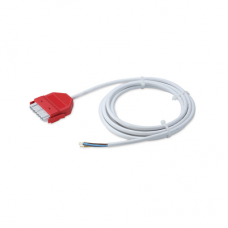 PLUG WITH 6 CORE 1MM LSOH CABLE, 3MTR LTH, RED
